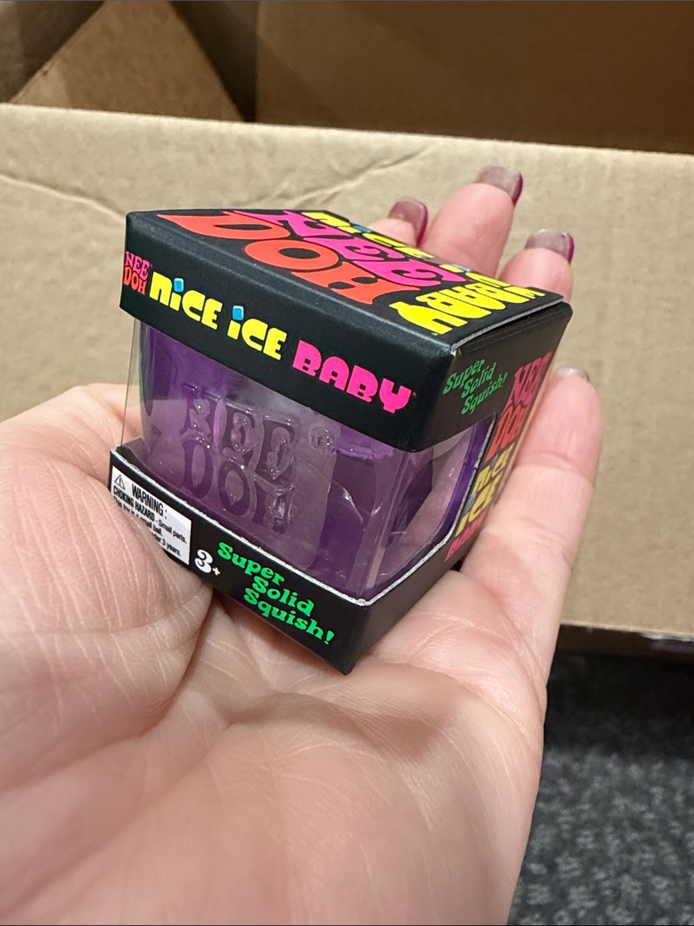 Purple Nice Ice Baby (mini!) NeeDoh (1) Authentic Schylling- New in Box!